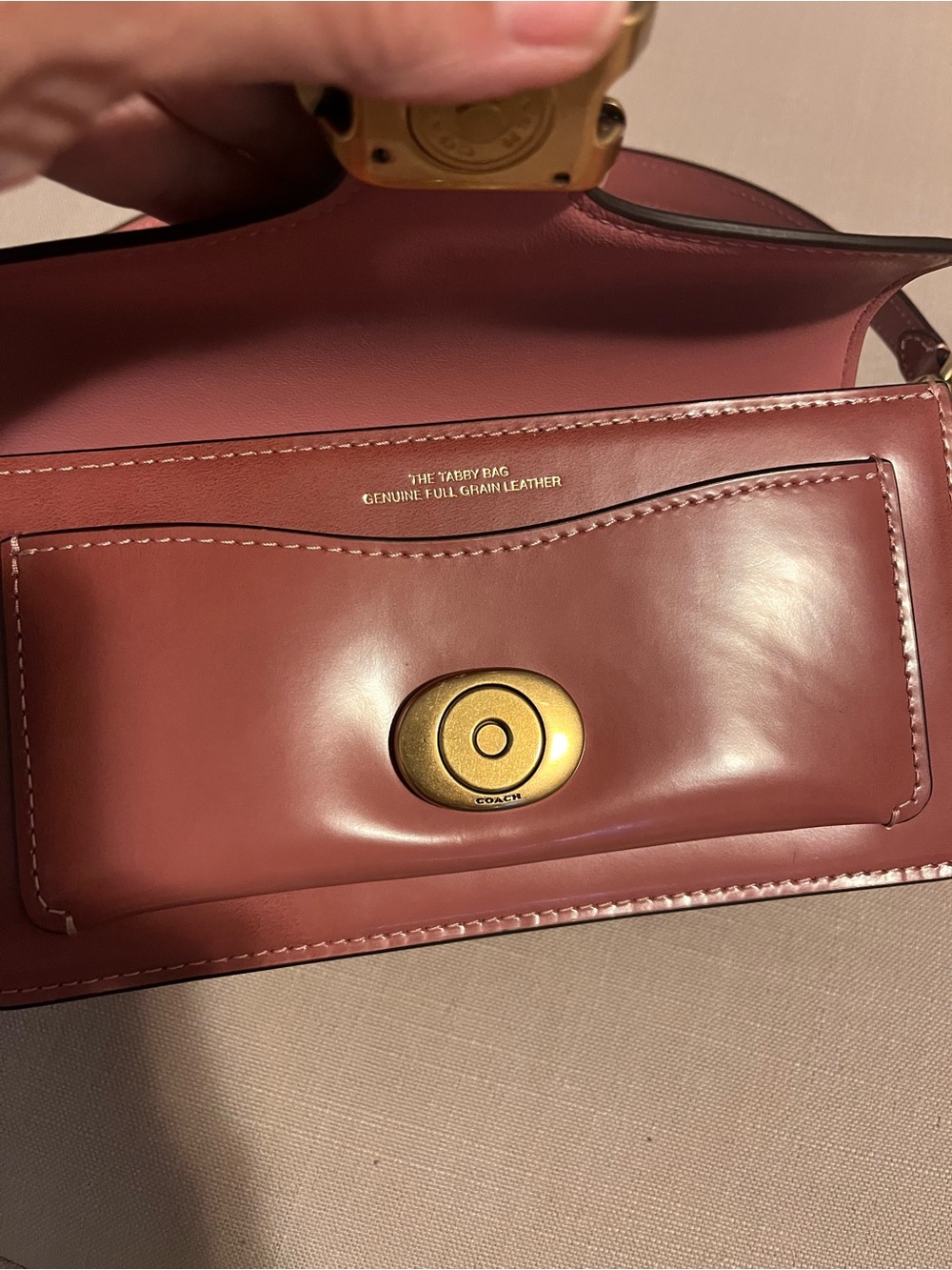 NWOT Coach, The Tabby bag 20, leather, in peony. - Picture 3 of 10